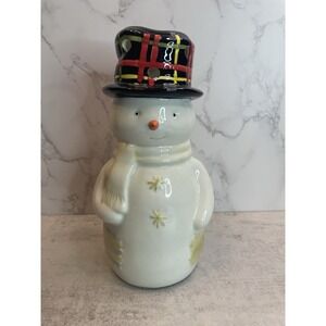 Vtg Hallmark Snowman Relight Candle Holder